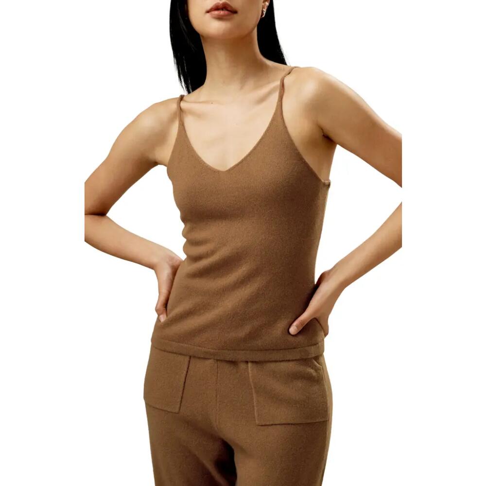 Lilysilk Essential Cashmere Cami Top for Women in Toffee Cover