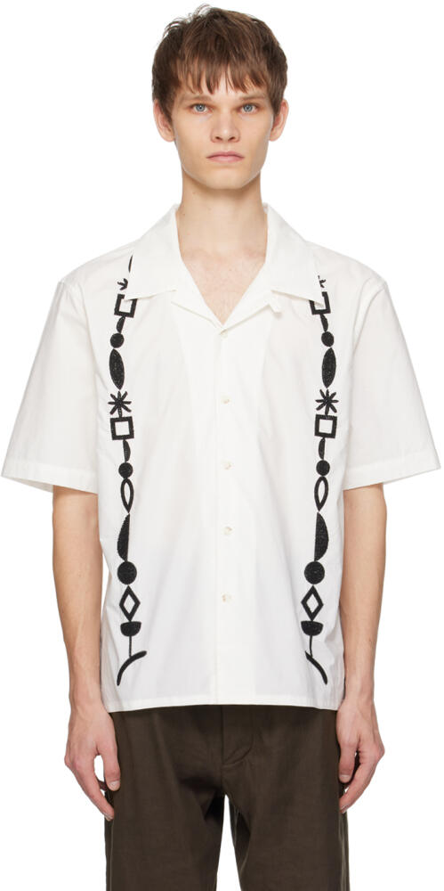 COMMAS White Capron Beaded Shirt Cover