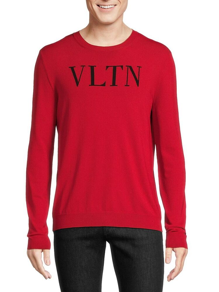 Valentino Men's Logo Graphic Sweater - Red Cover