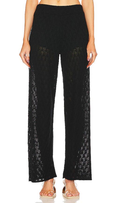 Cult Gaia Jayla Flare Knit Pant in Black Cover