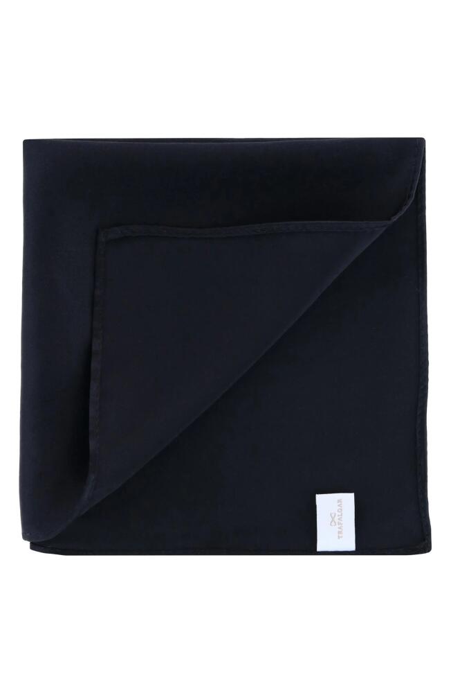 Trafalgar Sutton Solid Silk Pocket Square in Black Cover