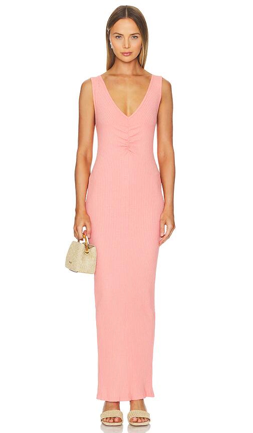 LA Made Lipa Long Dress in Pink Cover