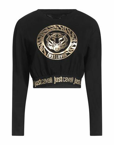 Just Cavalli Woman T-shirt Black Cotton Cover