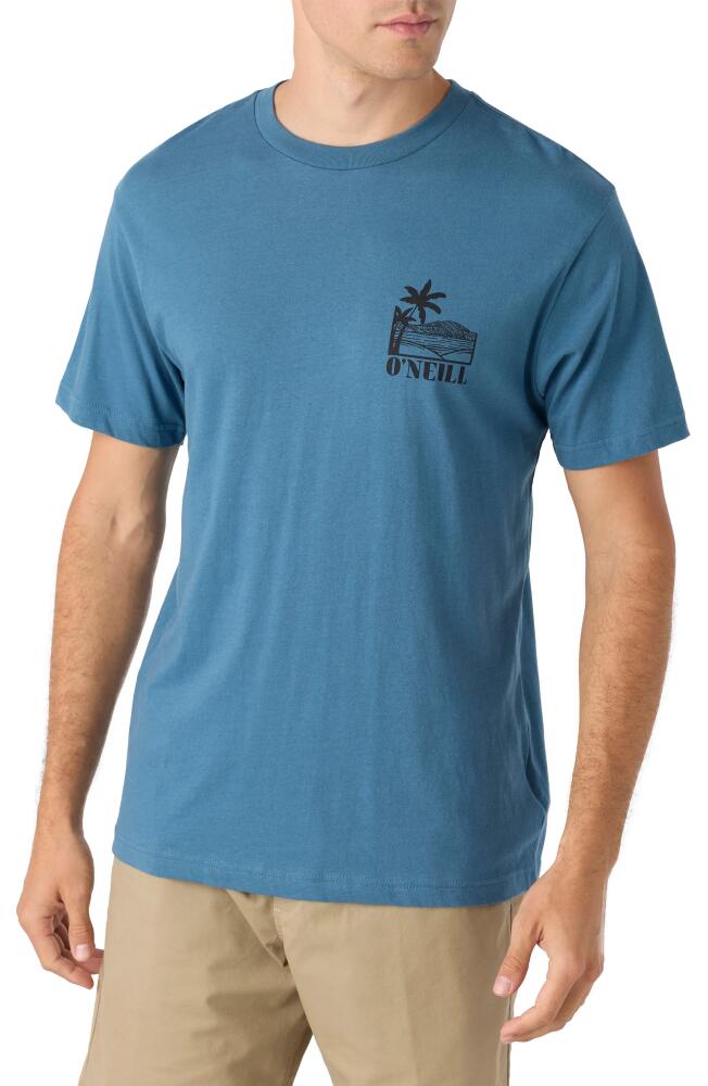 O'Neill Sun Waves Cotton Graphic T-Shirt in Real Teal Cover