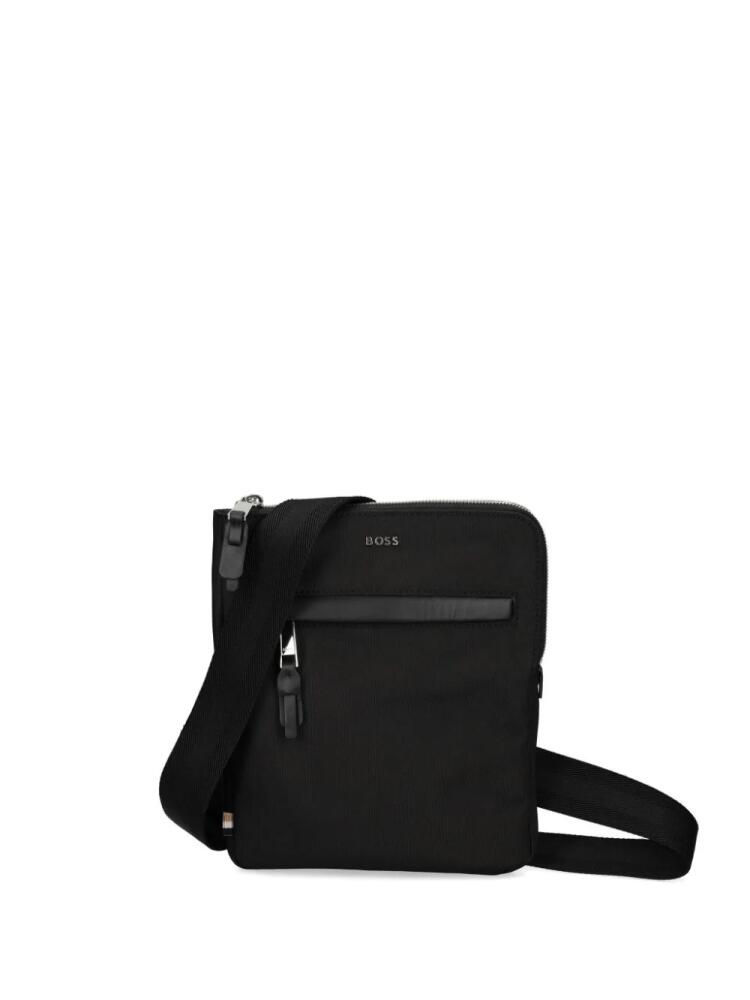 BOSS logo-lettering messenger bag - Black Cover