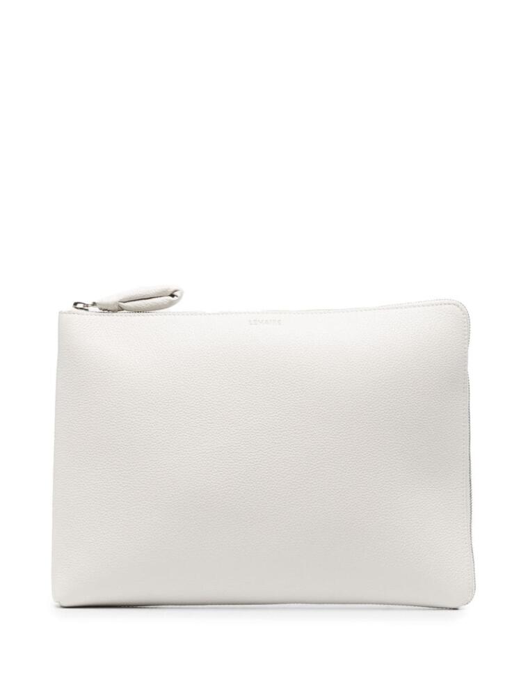 LEMAIRE logo-embossed document holder - White Cover