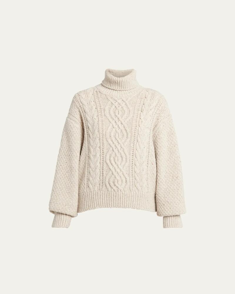 Loro Piana Newcastle Wool-Cashmere Turtleneck Sweater Cover