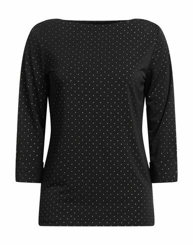 Diana Gallesi Woman T-shirt Black Polyester, Elastane Cover