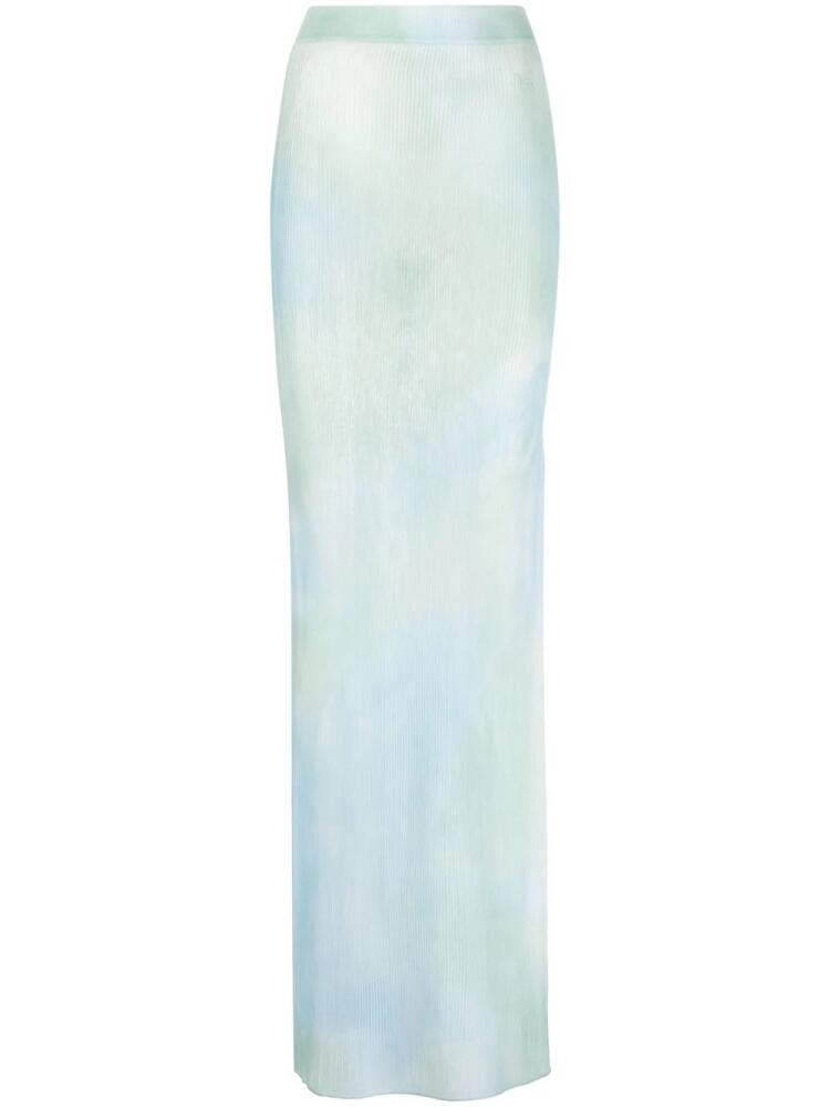 Off-White tie-dye sheer maxi skirt - Blue Cover