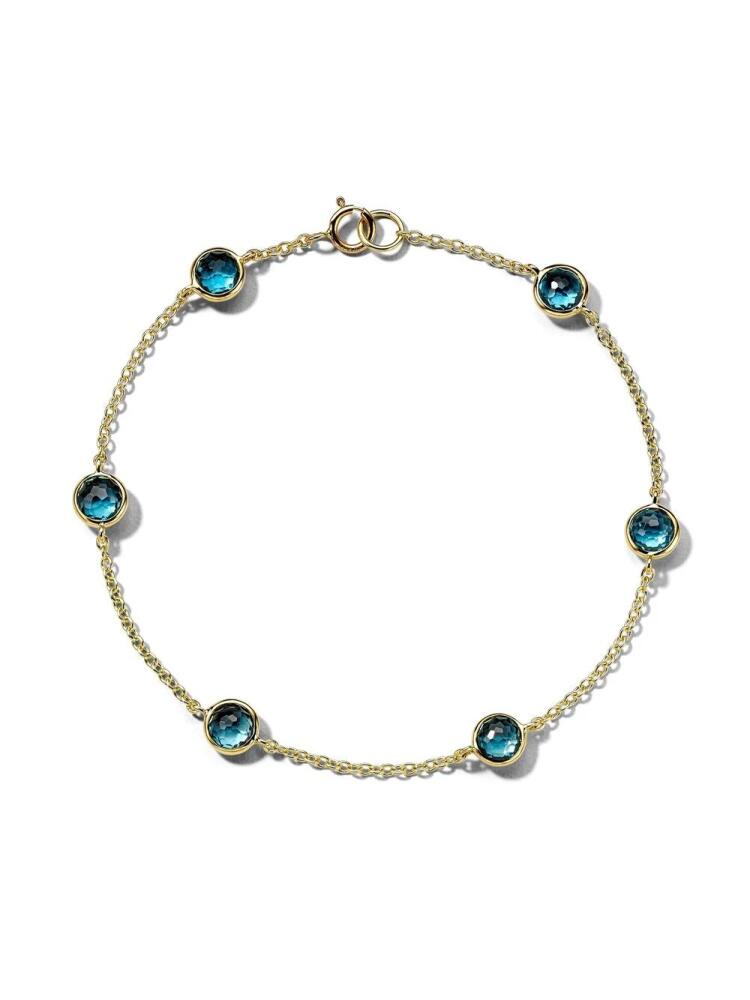 IPPOLITA 18kt yellow gold Lollipop 6-Stone Station blue topaz bracelet Cover