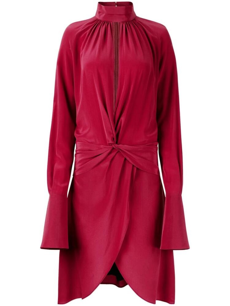 Nina Ricci high-neck silk midi dress - Red Cover