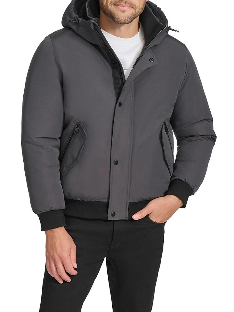 Calvin Klein Men's Arctic Faille Parka Bomber - Iron Cover