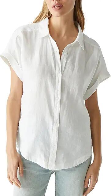 Michael Stars Charlie Button-Down (White) Women's Clothing Cover