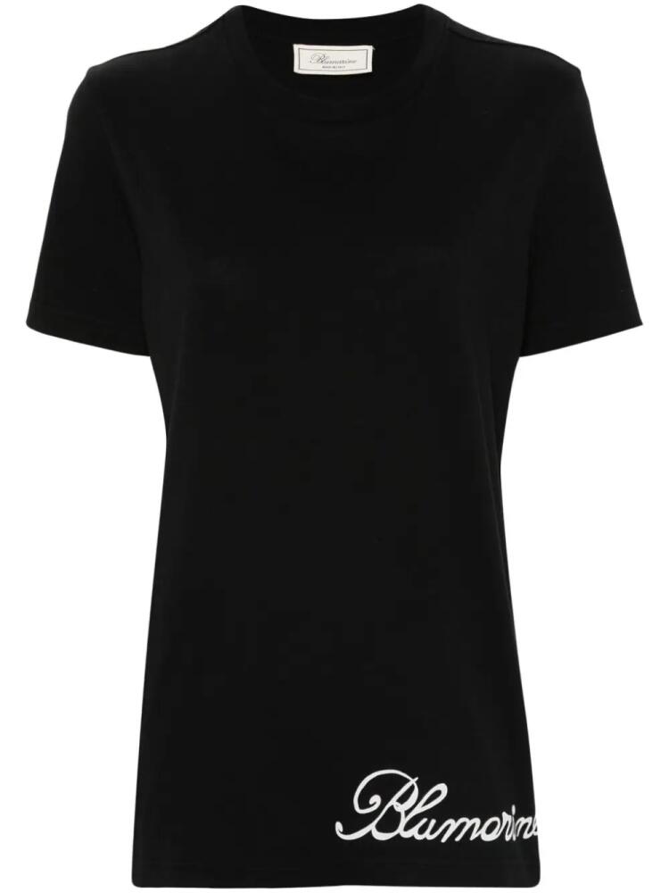 Blumarine logo-print T-shirt - Black Cover