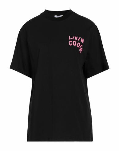 Livincool Woman T-shirt Black Cotton Cover