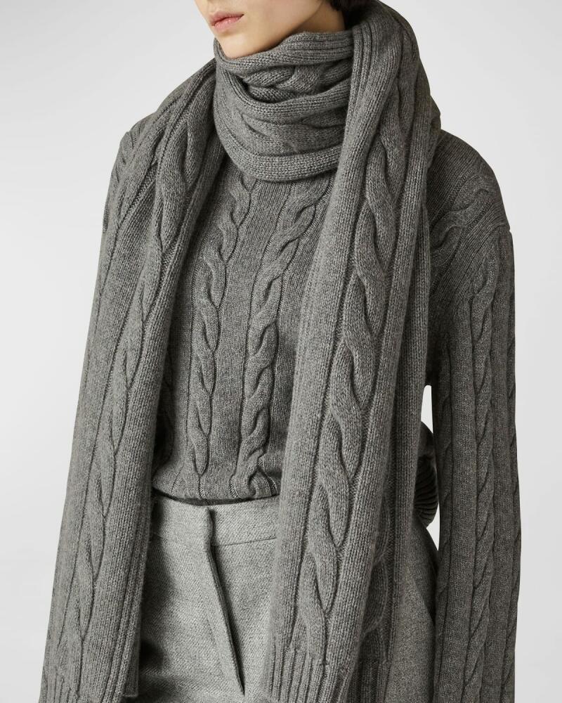 Loro Piana Cashmere Cable Knit Scarf Cover