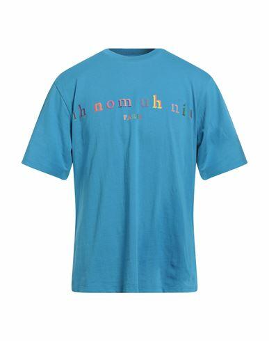 Ih Nom Uh Nit Man T-shirt Azure Cotton, Elastane Cover