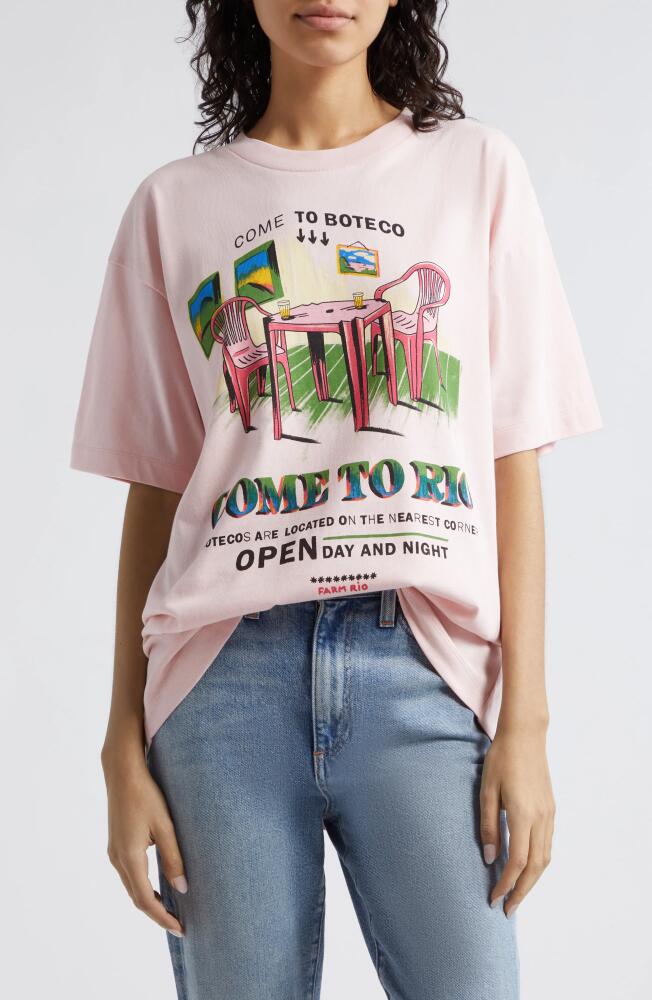 FARM Rio Come to Rio Cotton Graphic T-Shirt in Pink Cover