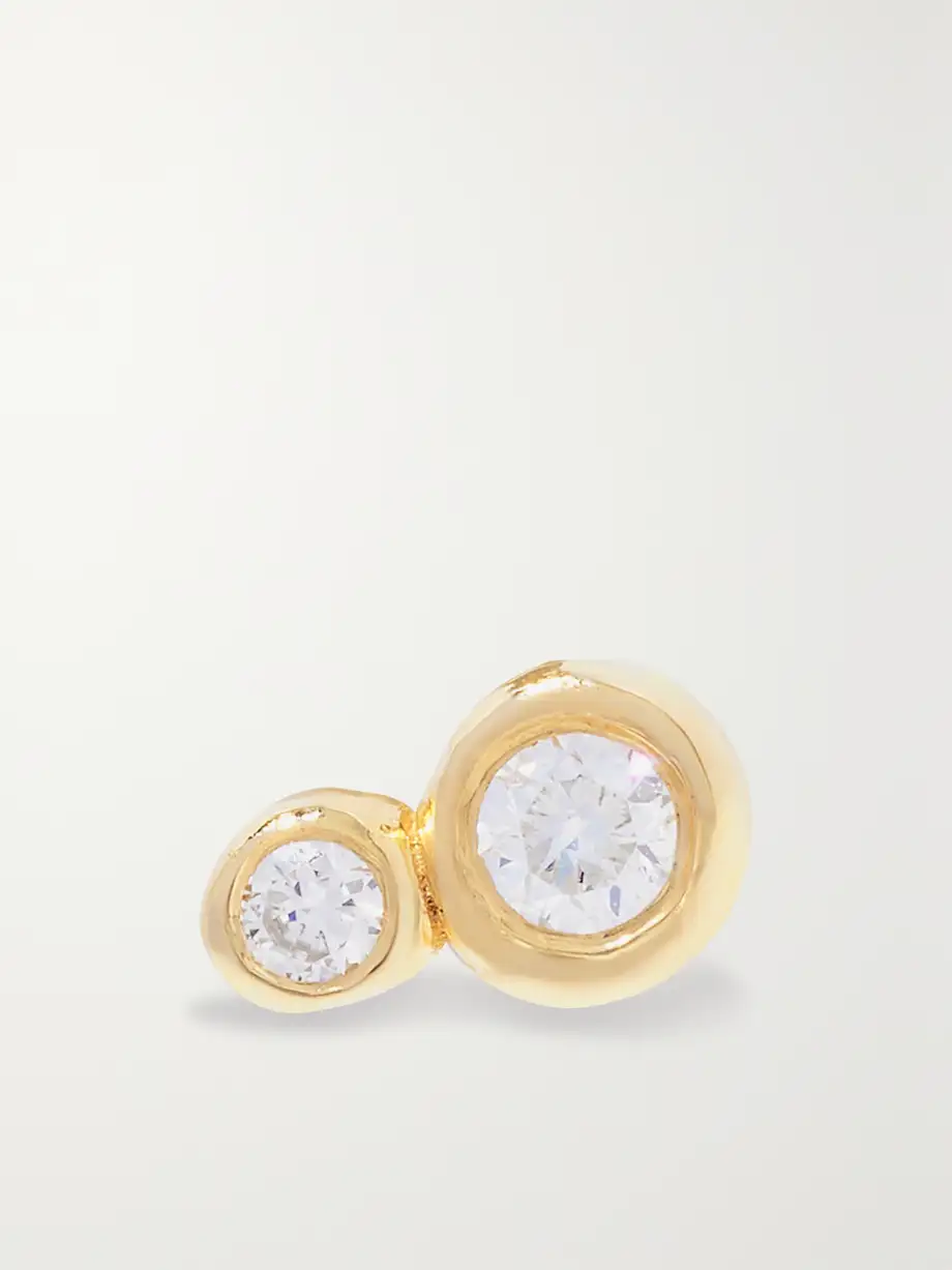 Kimaï - Glow 18-karat Recycled Gold Laboratory-grown Diamond Single Earring - One size Cover