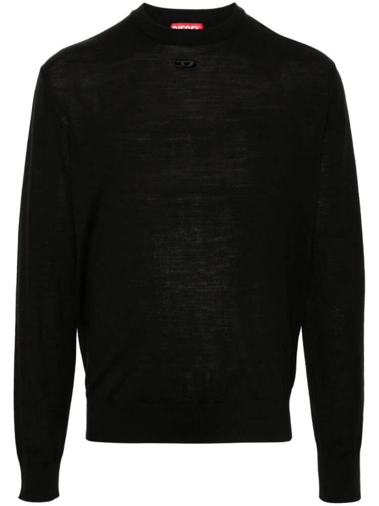 Diesel Oval-D embroidered sweater - Black Cover