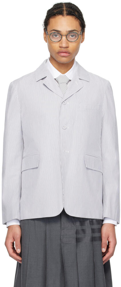 Thom Browne Gray Unconstructed Blazer Cover