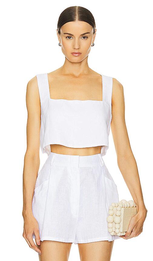 Posse Alice Crop Top in White Cover