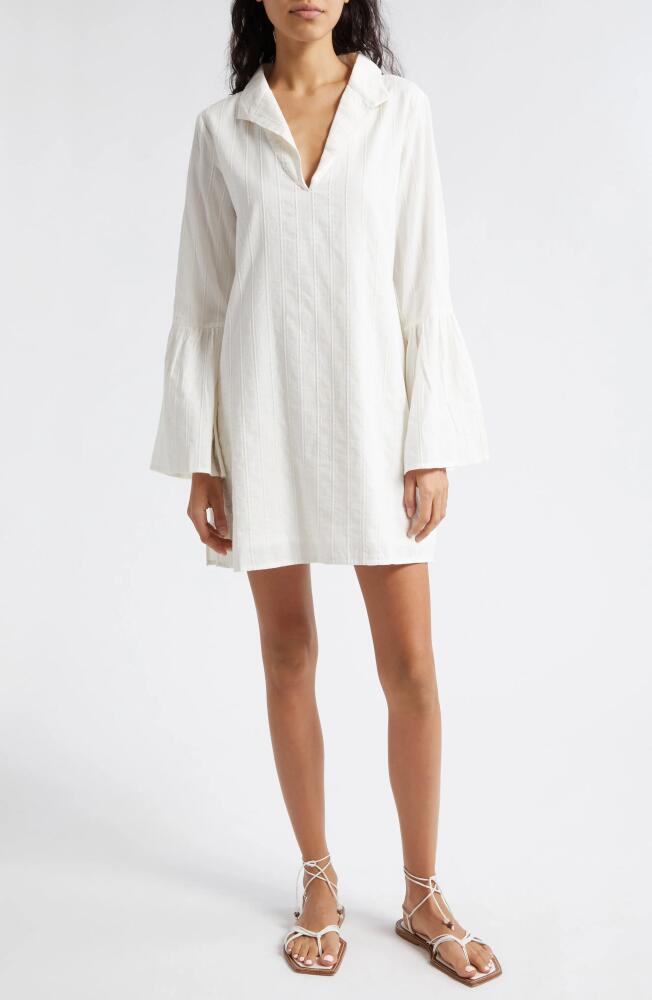 MILLE Chloe Long Sleeve Cotton Shirtdress in Casablanca Cover