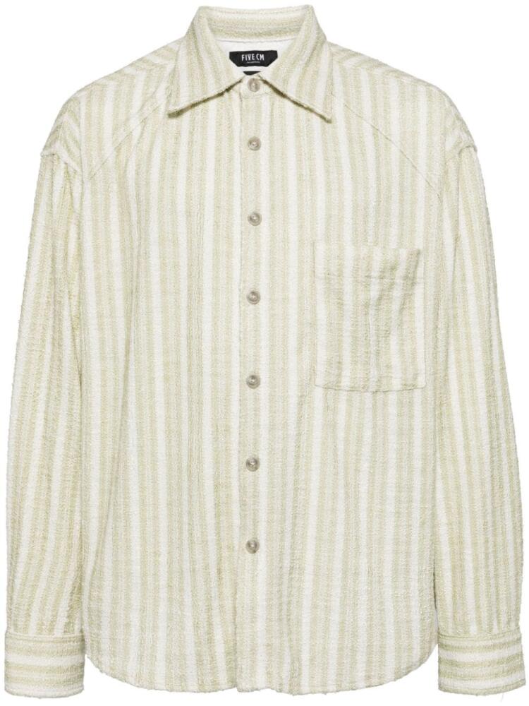 FIVE CM striped button-up shirt - Green Cover