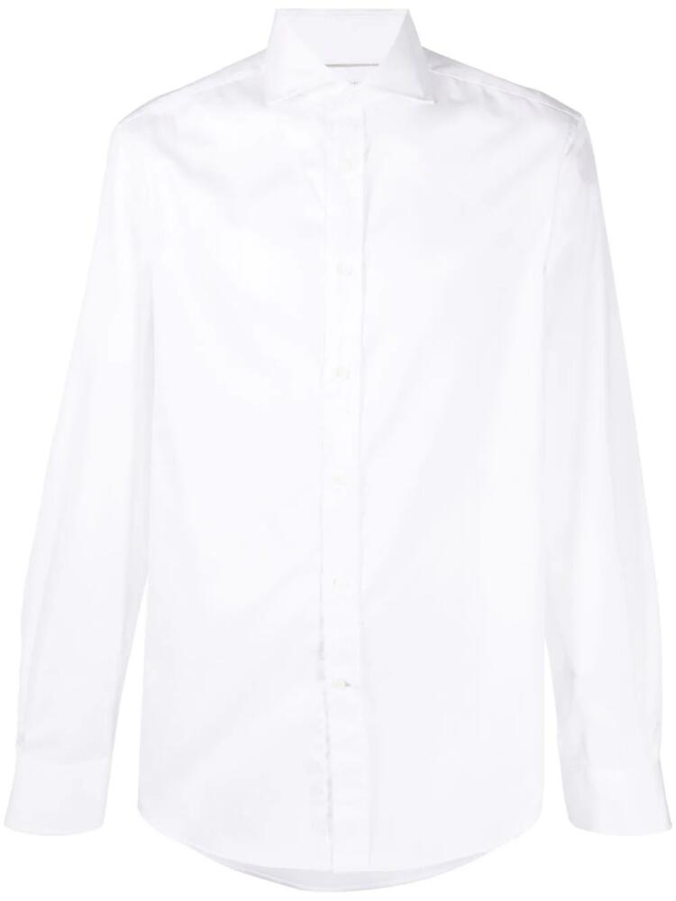 Brunello Cucinelli spread-collar long-sleeve shirt - White Cover