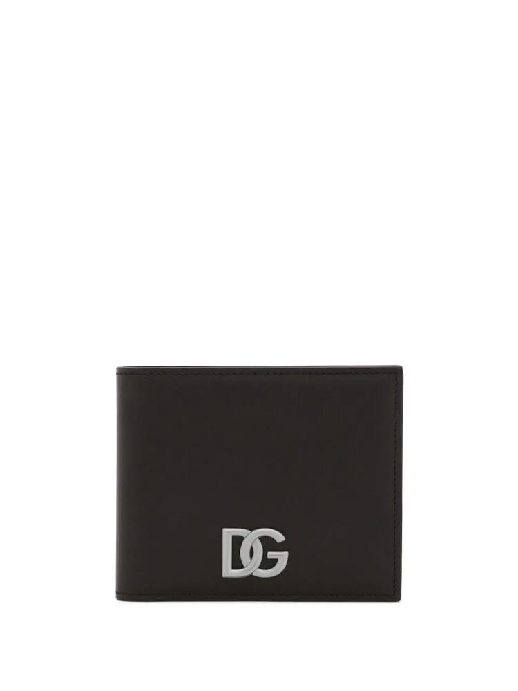 Dolce & Gabbana DG-logo leather bifold wallet - Black Cover