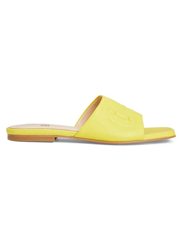 Bruno Magli Women's Nila Embossed Leather Bit Sandals - Yellow Cover