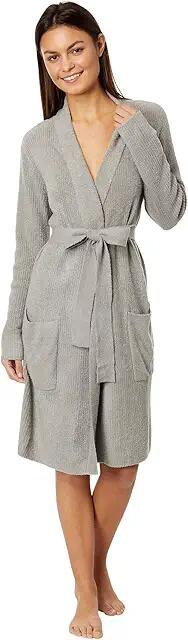 Barefoot Dreams CozyChic(r) Lite Ribbed Robe (Dove Gray) Women's Robe Cover