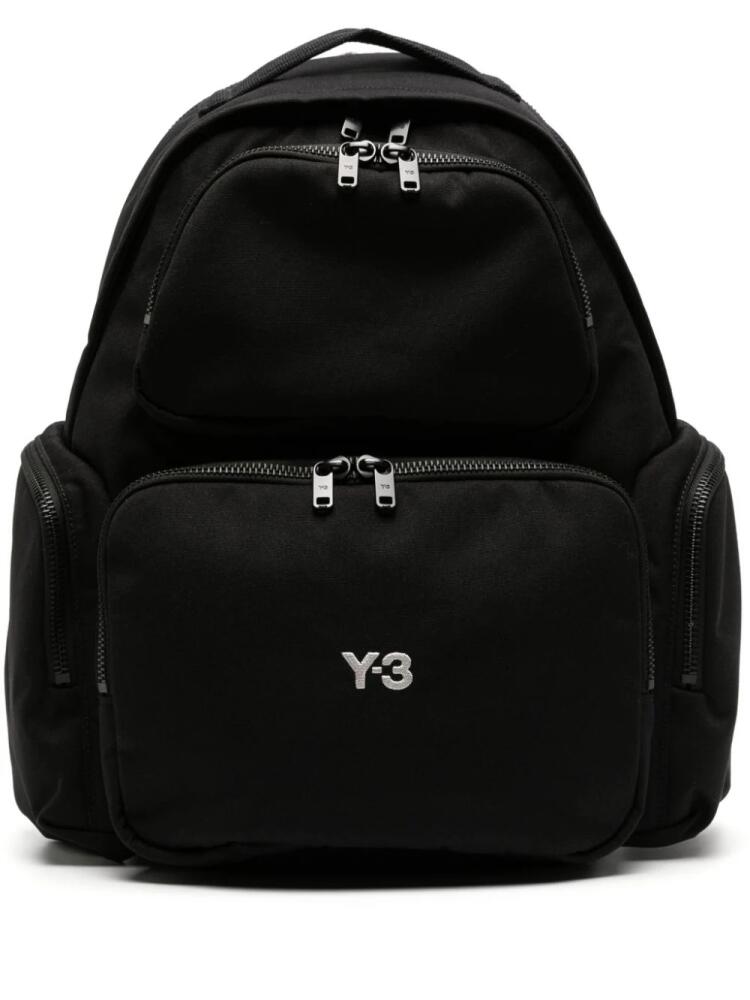 Y-3 logo-embroidered padded backpack - Black Cover