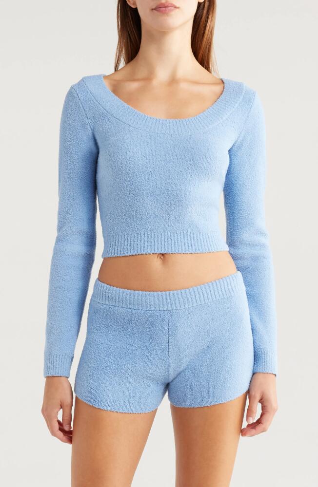 Florence by Mills Fuzzy Crop Sweater in Endless Sky Cover