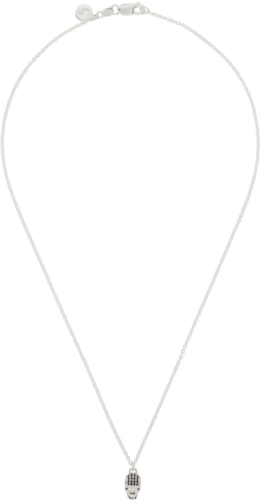 Stolen Girlfriends Club SSENSE Exclusive Silver Dusted Skull Necklace Cover