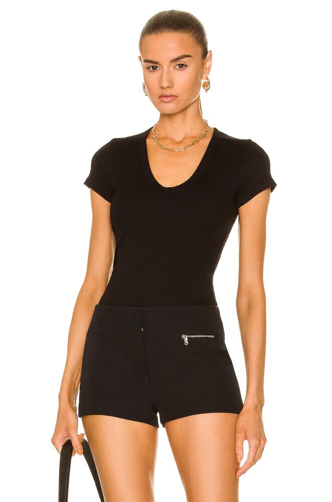 Enza Costa Supima Cotton Cap Sleeve Top in Black Cover