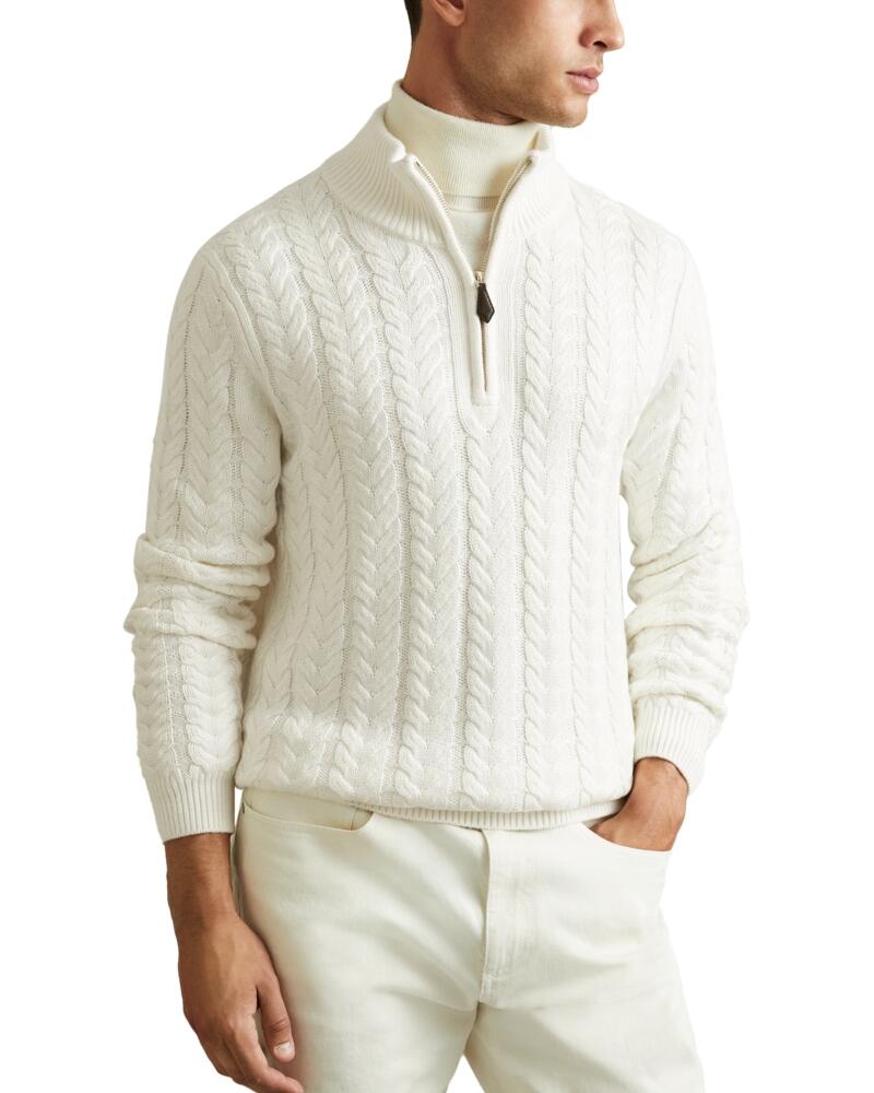 Reiss Tamworth Half Zip Cable Sweater Cover