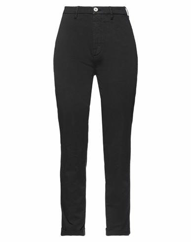 Pence Woman Pants Black Cotton, Elastane Cover