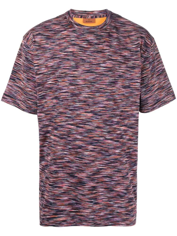 Missoni striped short-sleeve cotton T-shirt - Blue Cover