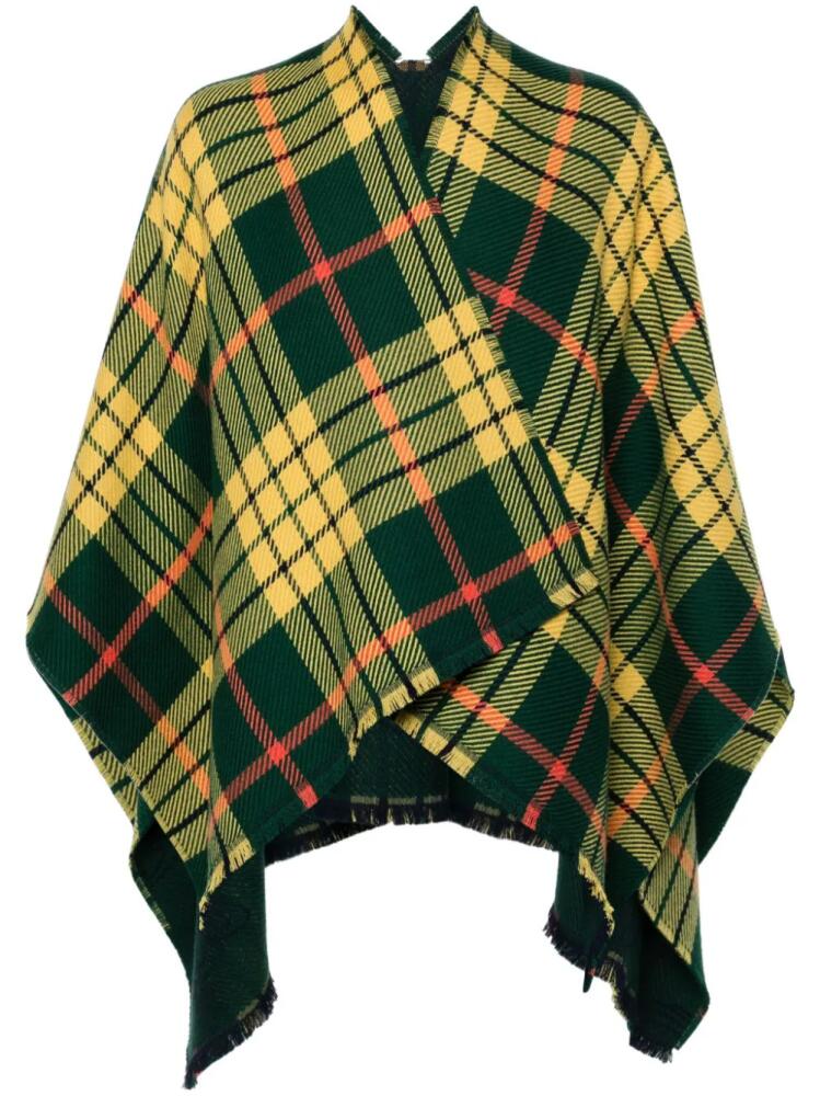 Vivienne Westwood tartan-check poncho - Yellow Cover