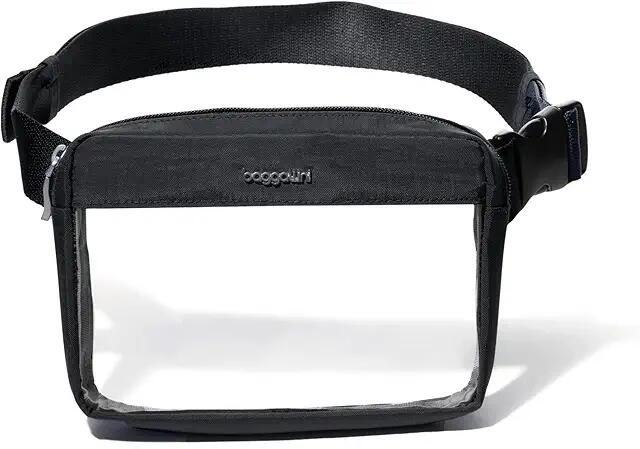 Baggallini Clear Stadium Belt Bag (Black) Handbags Cover