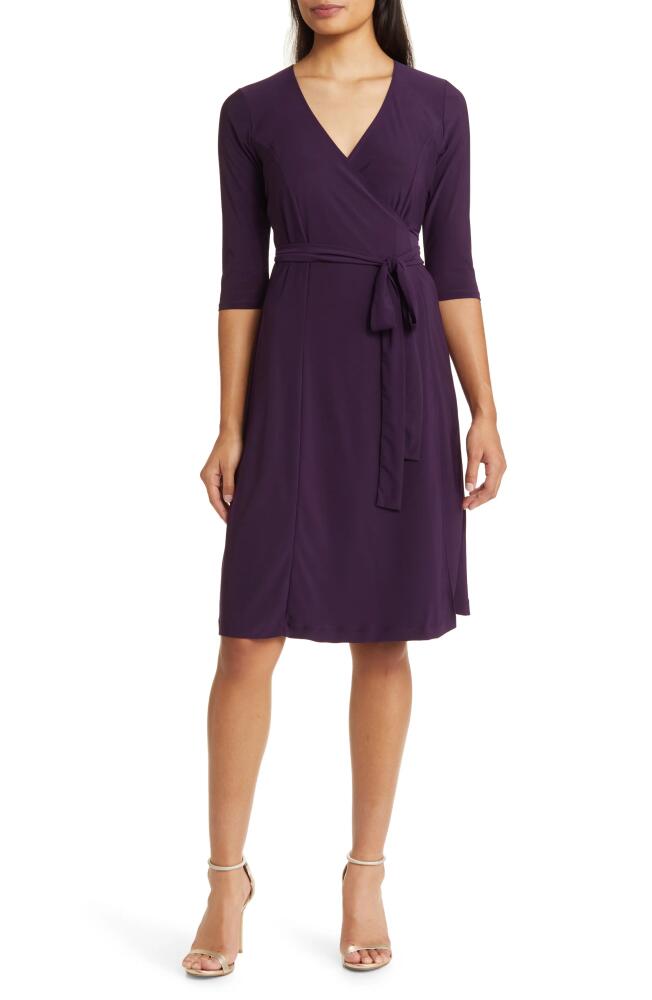 Kiyonna Essential Wrap Dress in Plum Passion Cover