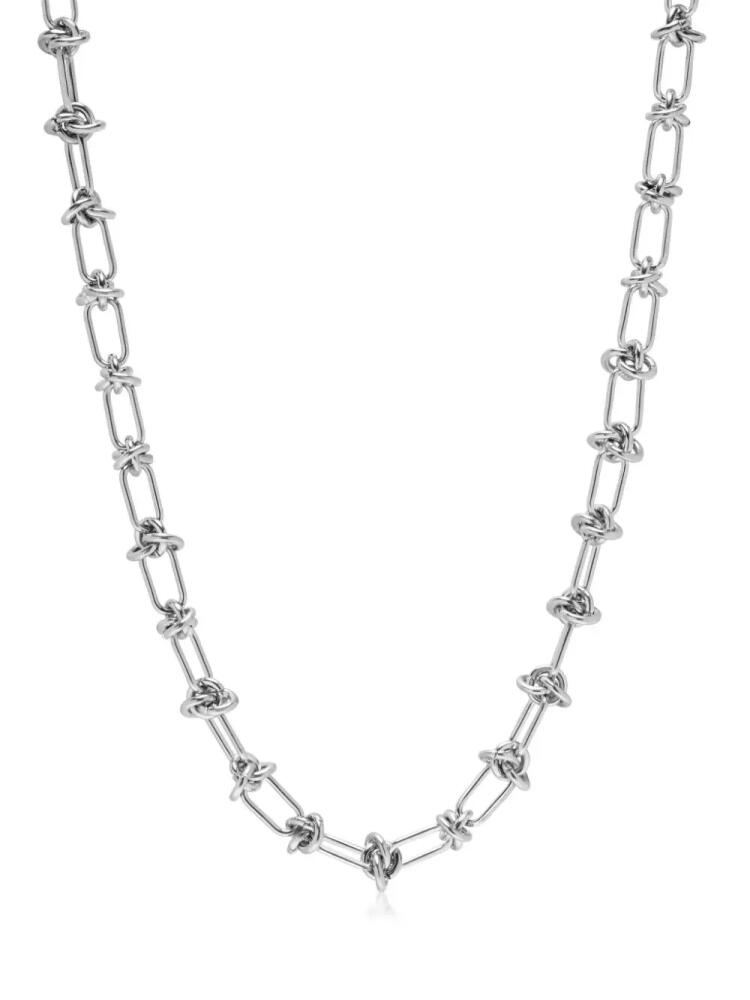 Nialaya Jewelry knot-detail chain-link necklace - Silver Cover