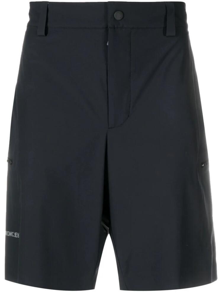 Moncler Grenoble logo-print wide shorts - Black Cover