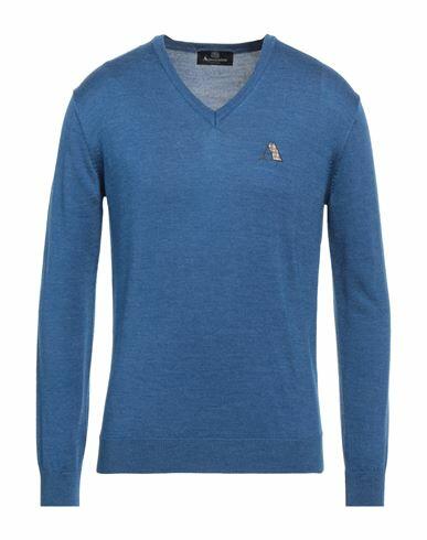 Aquascutum Man Sweater Blue Virgin Wool, Acrylic Cover