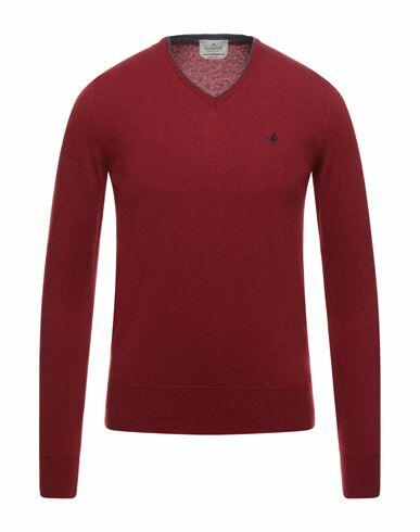 Brooksfield Man Sweater Brick red Virgin Wool Cover