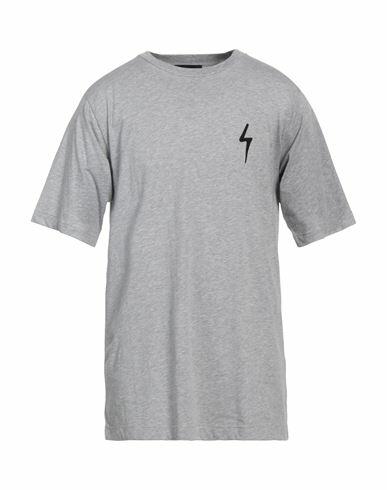 Giuseppe Zanotti Man T-shirt Light grey Cotton Cover