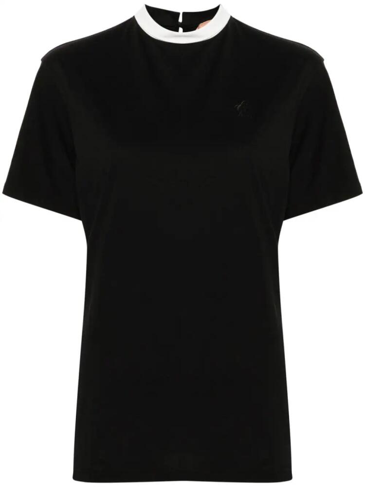 Nº21 pussy-bow collar T-shirt - Black Cover