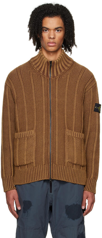 Stone Island Tan Turtleneck Sweater Cover