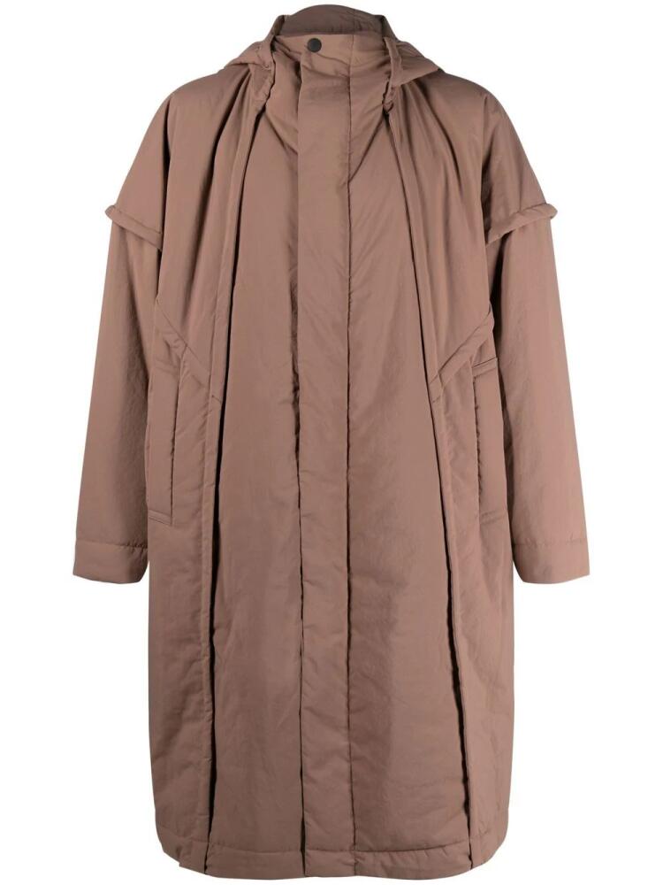 Homme Plissé Issey Miyake Frame hooded padded coat - Brown Cover